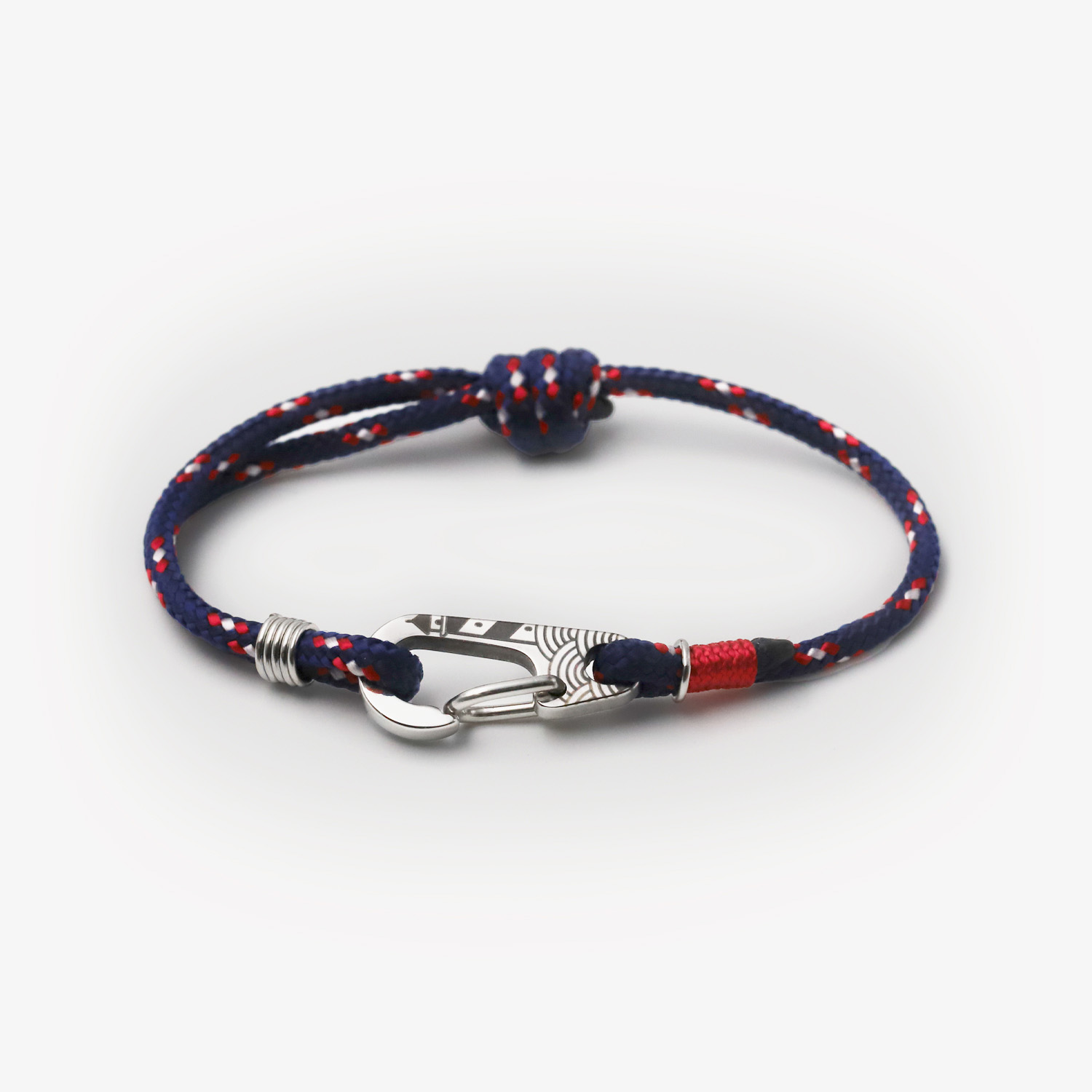 Bracelet mousqueton en corde pour femme, gravé d’un phare – style marin et élégant – Monzémaré