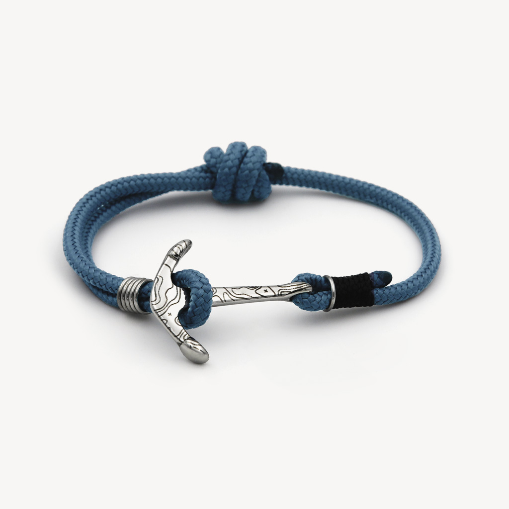 Bracelet femme ancre marin bleu Packshot Monzémaré