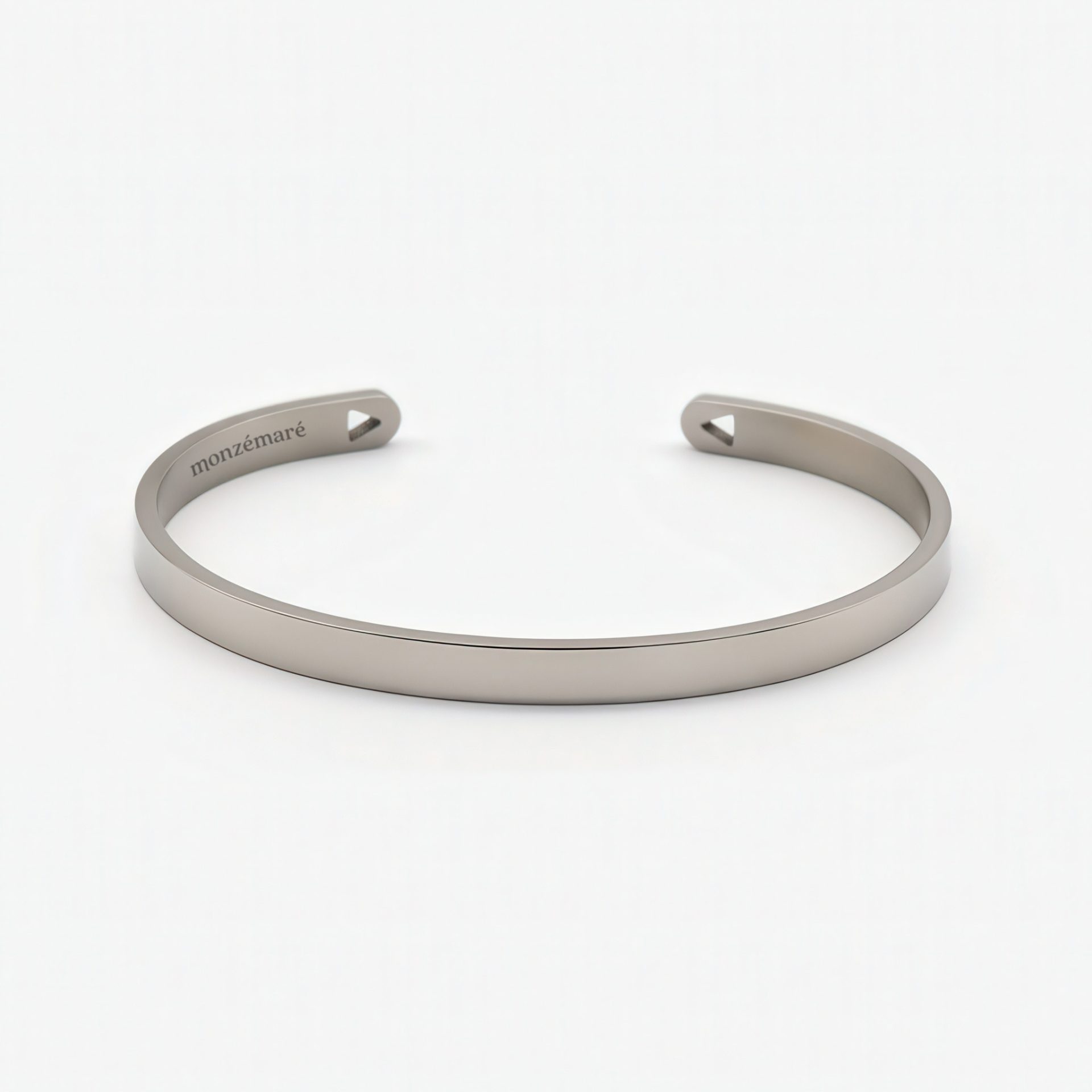 Bracelet jonc argent femme gravure personnalisée packshot